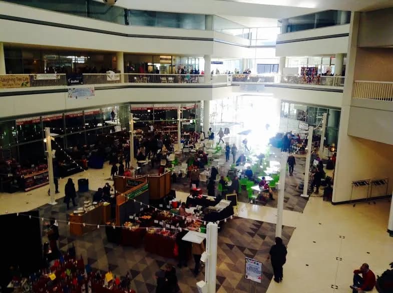View of Des Moines' Downtown Farmers’ Market in Windsor Heights, IA
