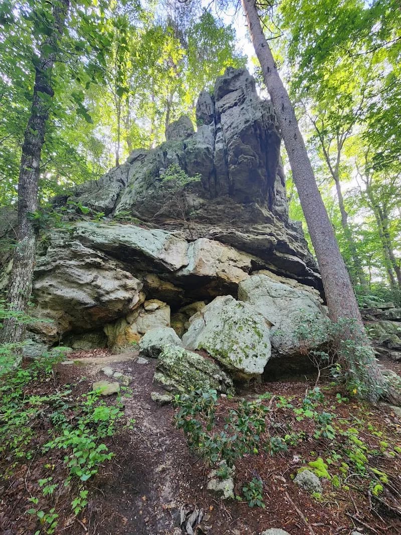 View of DeSoto Falls Trailhead-Working Vehicles in Mentone, AL