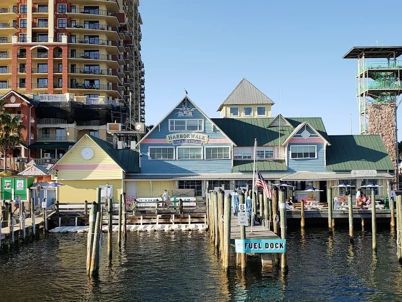 View of Destin Harbor Boardwalk in Destin, FL