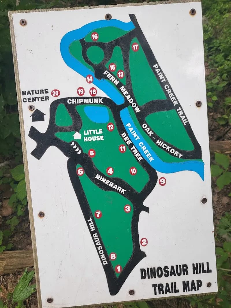 View of Dinosaur Hill Nature Preserve in Rochester Hills, MI