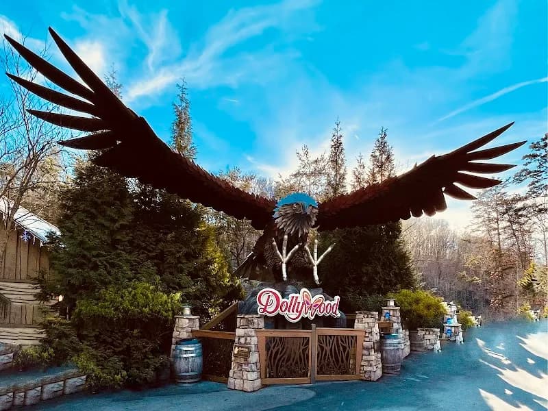 View of Dollywood in Pigeon Forge, TN