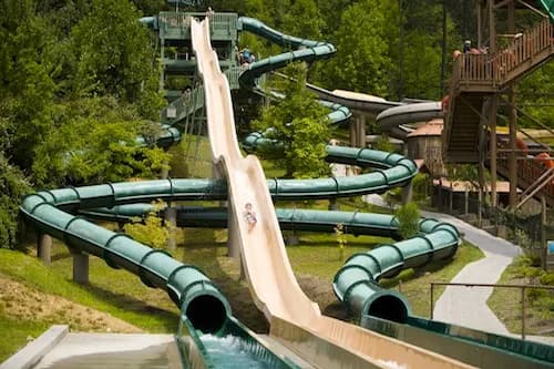 View of Dollywood's Splash Country in Pigeon Forge, TN