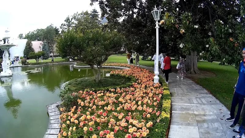 View of Dolmabahçe Palace Garden in Beşiktaş, Istanbul