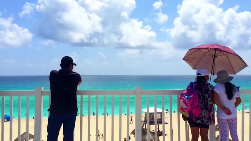 View of Dolphins Beach in Cancun, QR