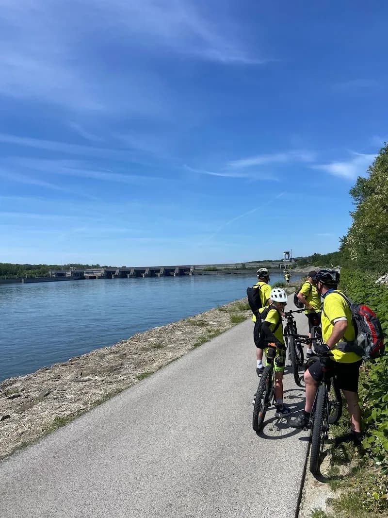 View of Donau-Radweg Trail (Stockerau Section) in Stockerau, VIE