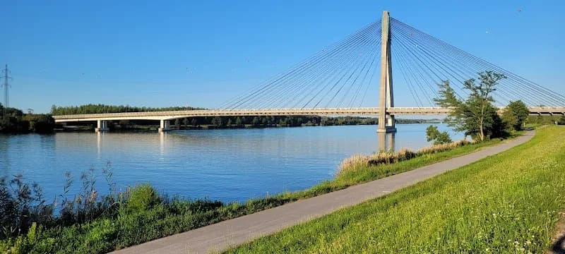 View of Donau-Radweg Trail (Stockerau Section) in Stockerau, VIE