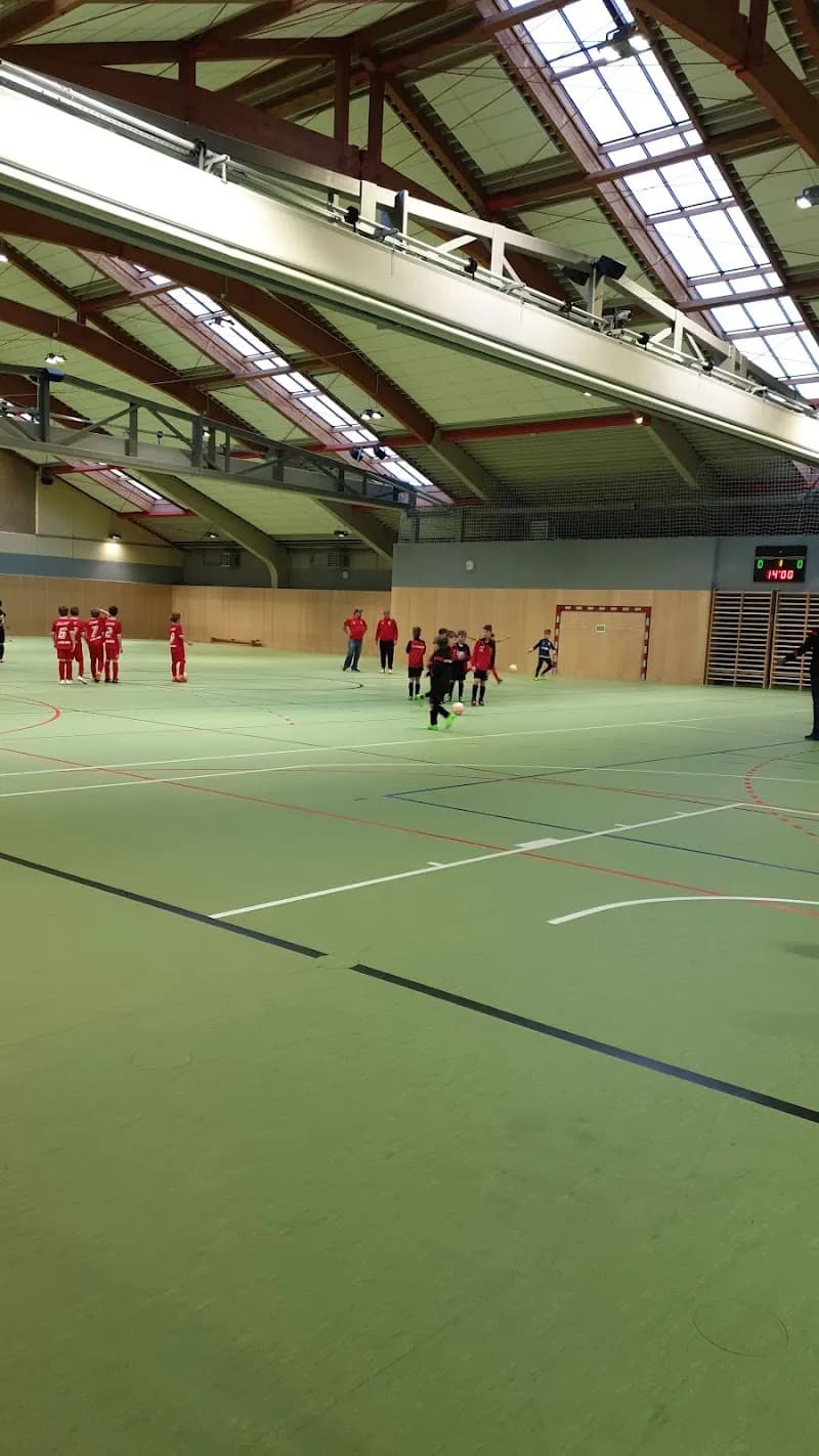 View of Donaufeld Community Sports Center in Strebersdorf, VIE