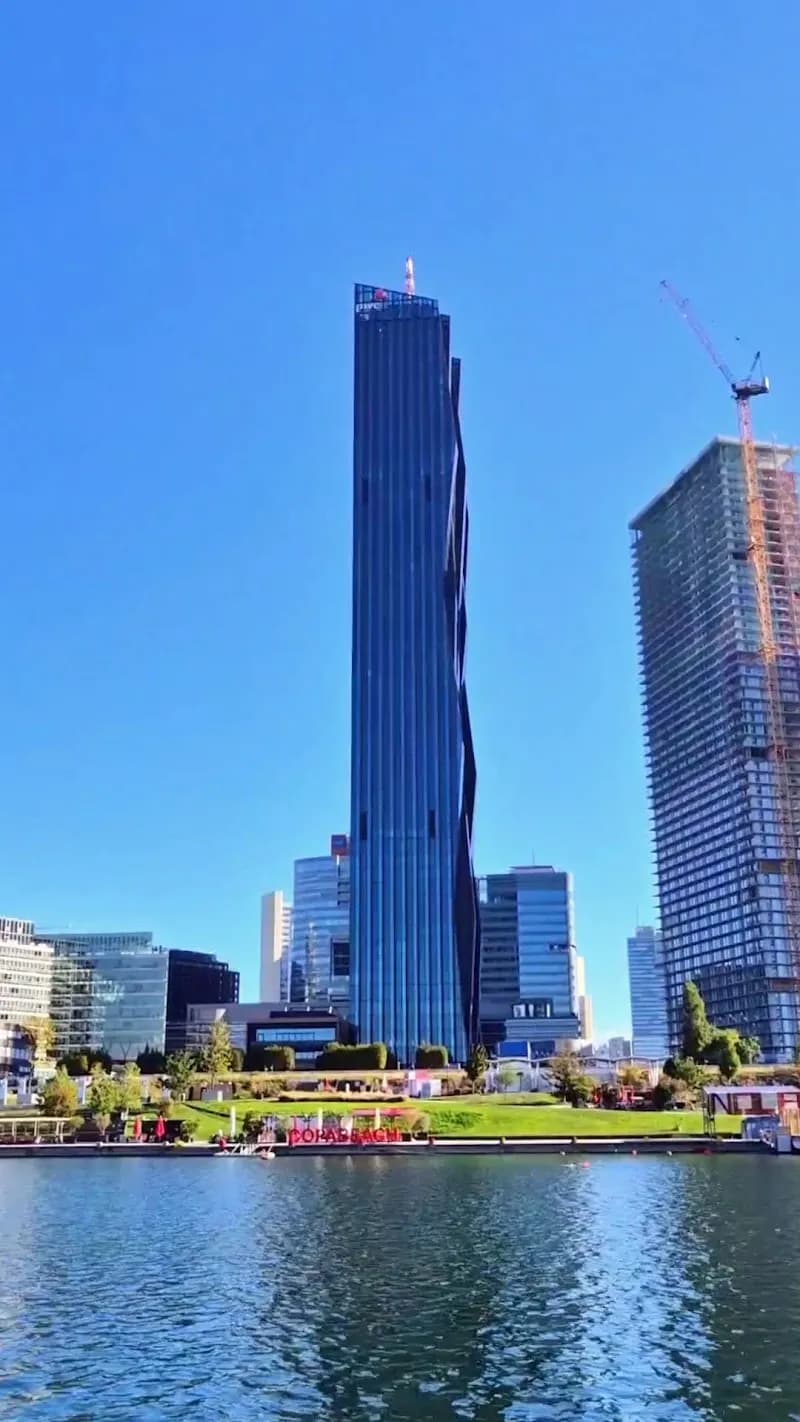 View of Donauinsel Aspern Beach Area in Aspern, VIE