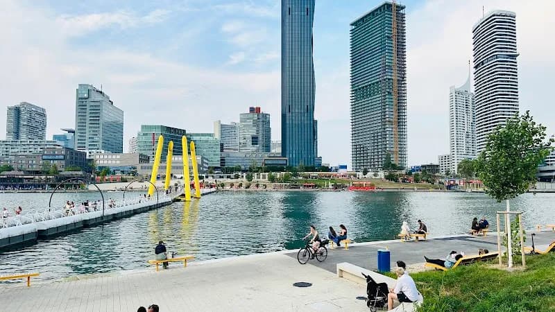 View of Donauinsel Aspern Beach Area in Aspern, VIE