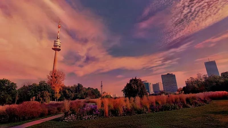 View of Donaupark in Leopoldau, VIE