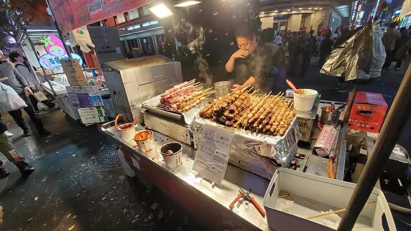 View of Dongchun Market Street Food Area in Hanam, GG