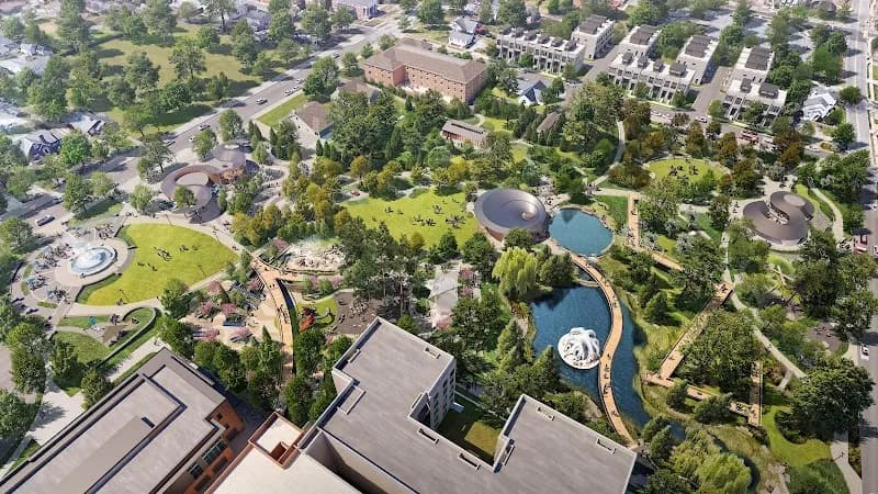 View of Downtown Cary Park in Cary, NC