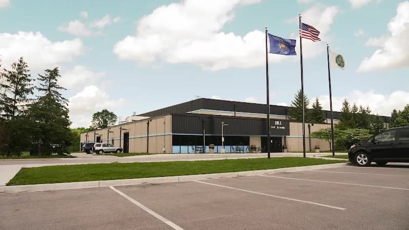 View of Eble Park Ice Arena in Waukesha, WI
