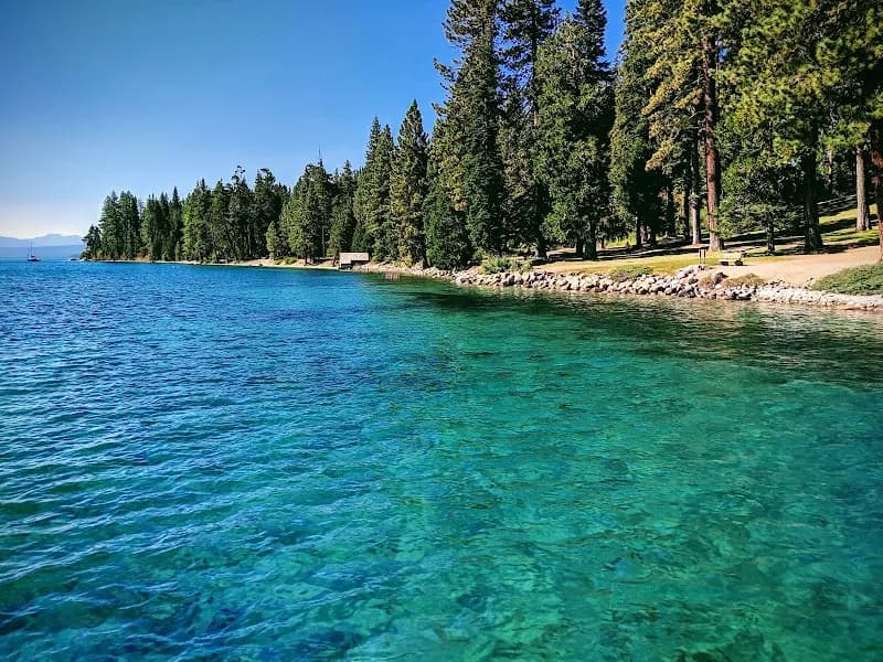 View of Ed Z'berg Sugar Pine Point State Park in Lake Tahoe, CA