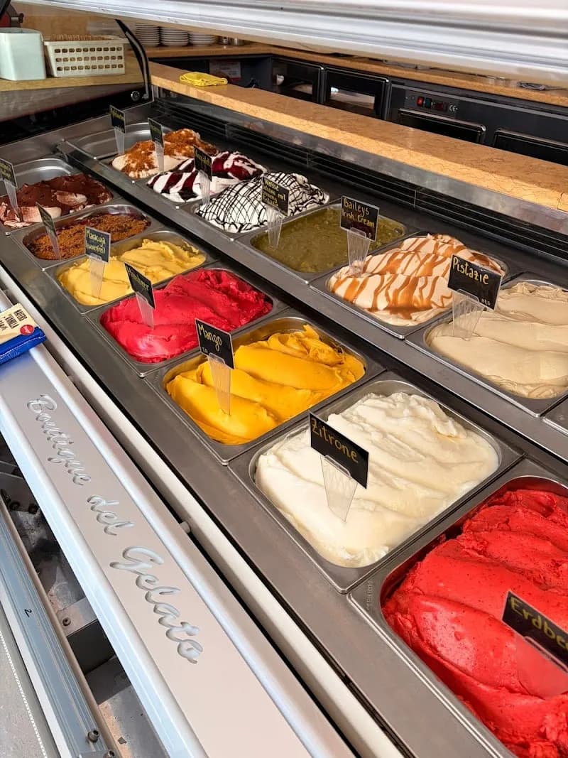 View of Eiscafé Venezia in Ismaning, BY