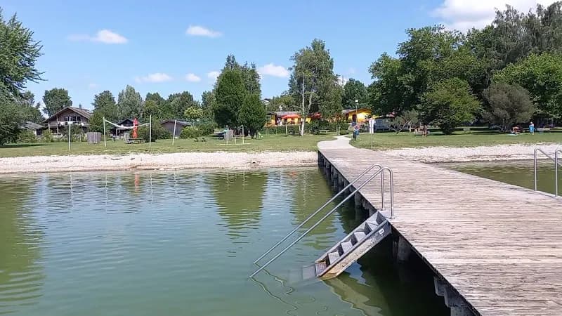 View of Eissalon am See in Neumarkt am Wallersee, Salzburg