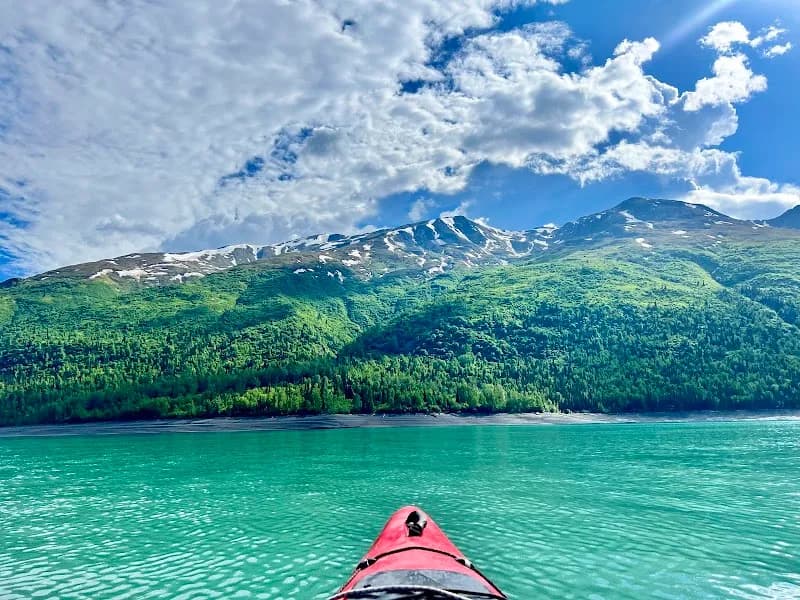 View of Eklutna Lakeside Trail in Anchorage, AK