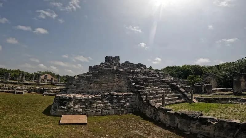 View of El Rey Archaeological Zone in Cancun, QR