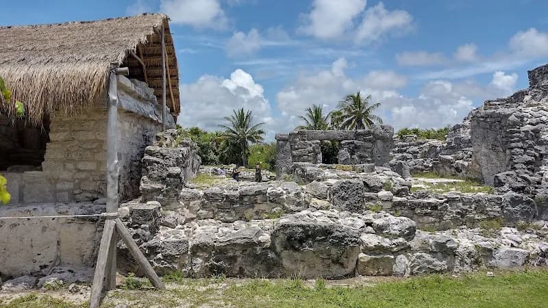View of El Rey Archaeological Zone in Cancun, QR