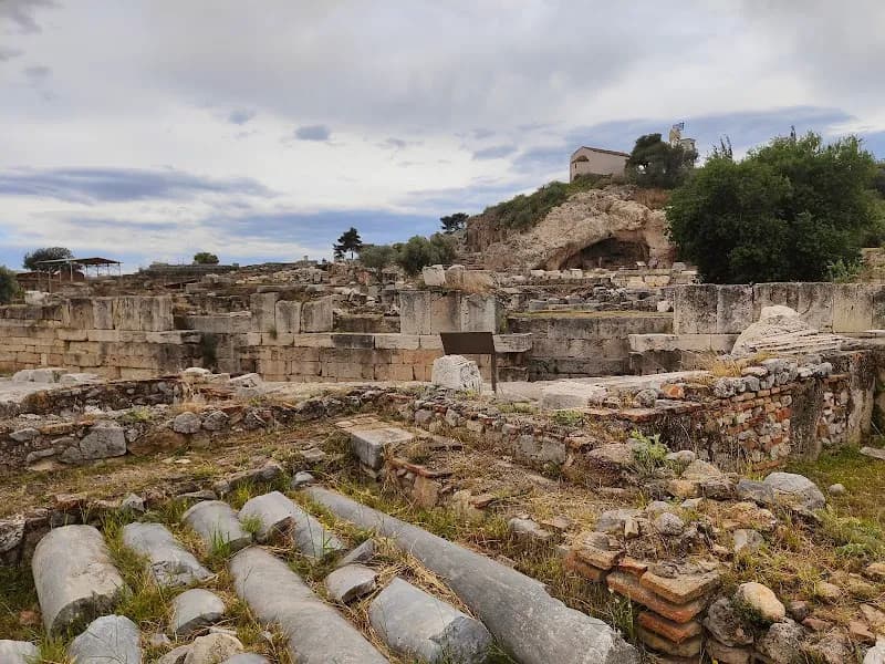 View of Eleusis Archeological Site in Elefsina, AT