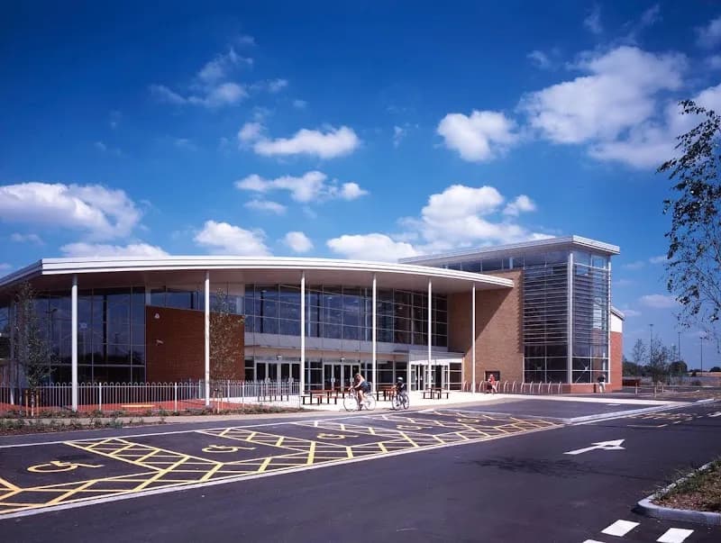 View of Elmbridge Xcel Leisure Complex in Weybridge, London