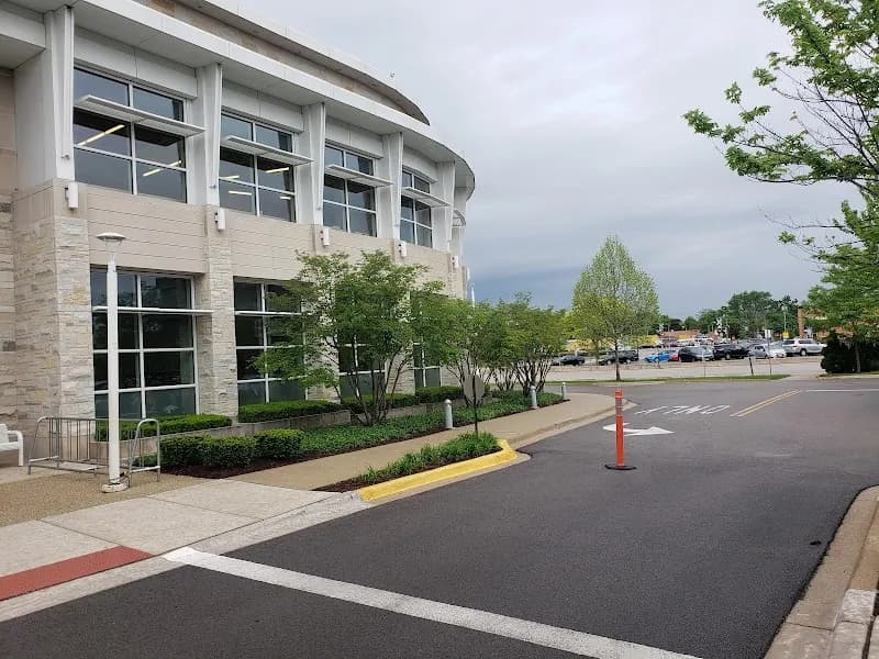 View of Elmhurst Public Library in Elmhurst, IL