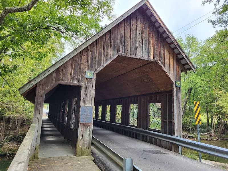 Emert's Cove Historic Covered Bridge historical landmark in Pittman Center, TN