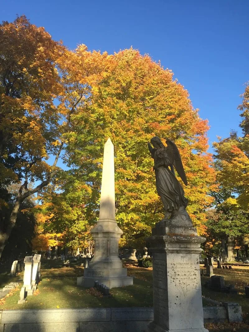 View of Evergreen Cemetery in Portland ME, ME