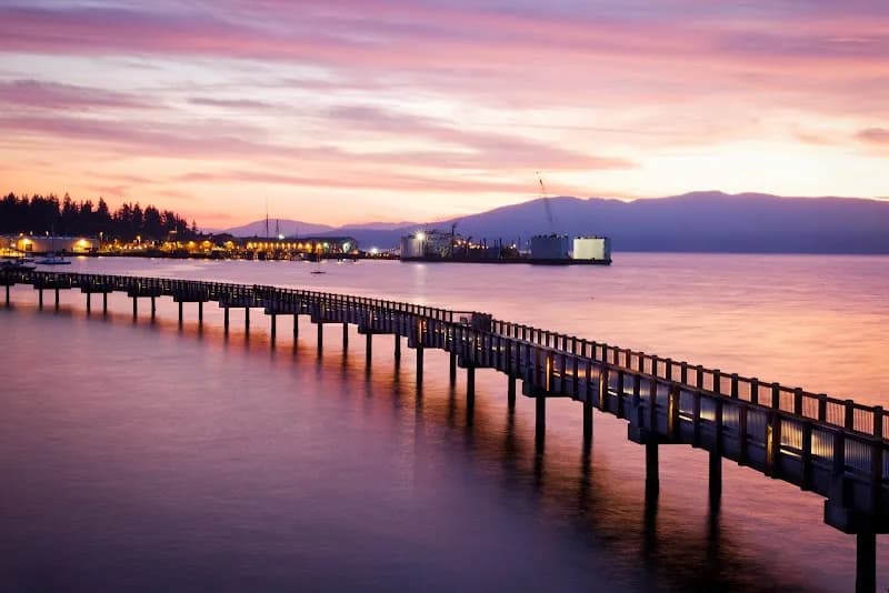 View of Fairhaven Village in Bellingham, WA