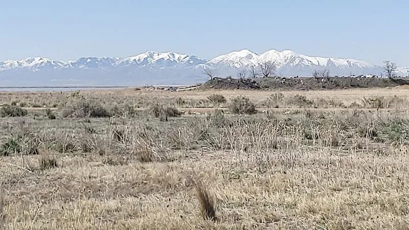 View of Farmington Bay Waterfowl Management Area in Centerville, UT