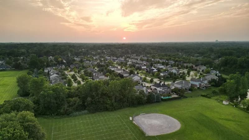 View of Firefighters Park in Troy, MI