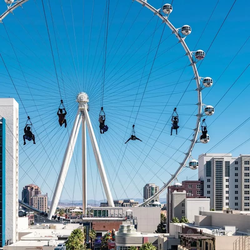 View of Fly LINQ Zipline in Las Vegas, NV