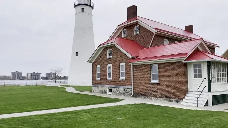View of Fort Gratiot Lighthouse in Port Huron, MI