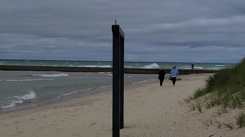 View of Frankfort Public Beach And Playground in Frankfort, MI
