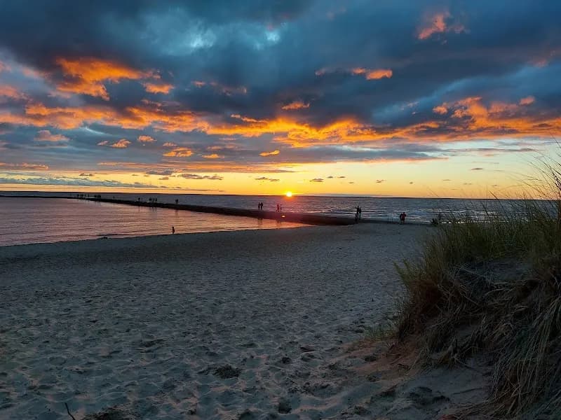 View of Frankfort Public Beach And Playground in Frankfort, MI