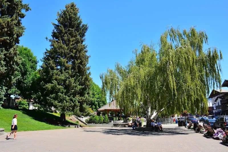 View of Front Street Park in Leavenworth, WA