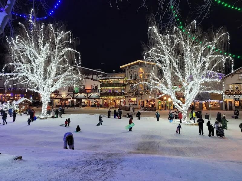 View of Front Street Park in Leavenworth, WA