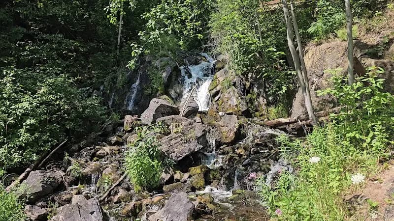 View of Fumee Falls in Rapid River, MI
