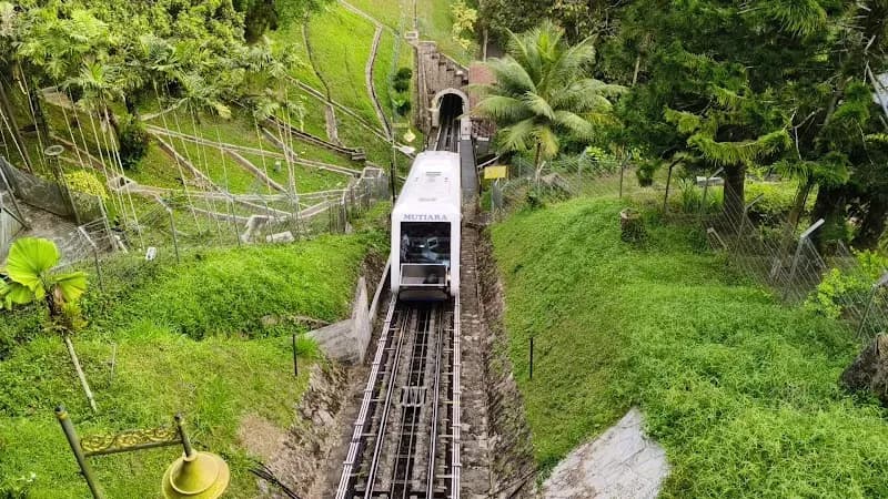 View of Funicular Service Penang Hill in Penang, PG