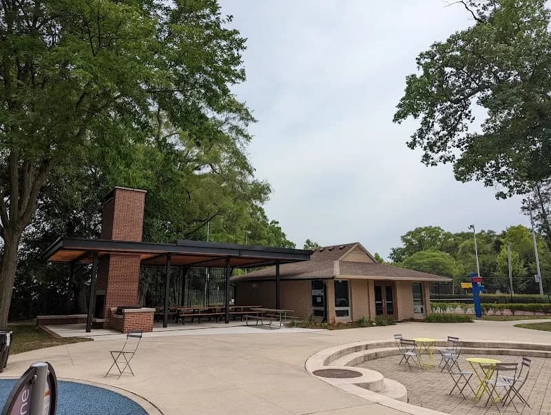 View of Gainsboro Park/Victory Park in Royal Oak, MI