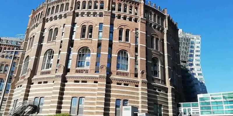 View of Gasometers of Vienna in Liesing, VIE