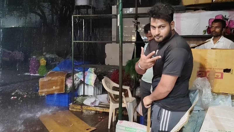 Gazipur Flower Mandi market in East Delhi, DL