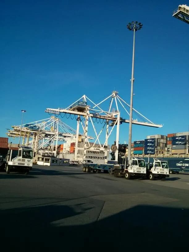 View of GCT Deltaport in Tsawwassen, BC