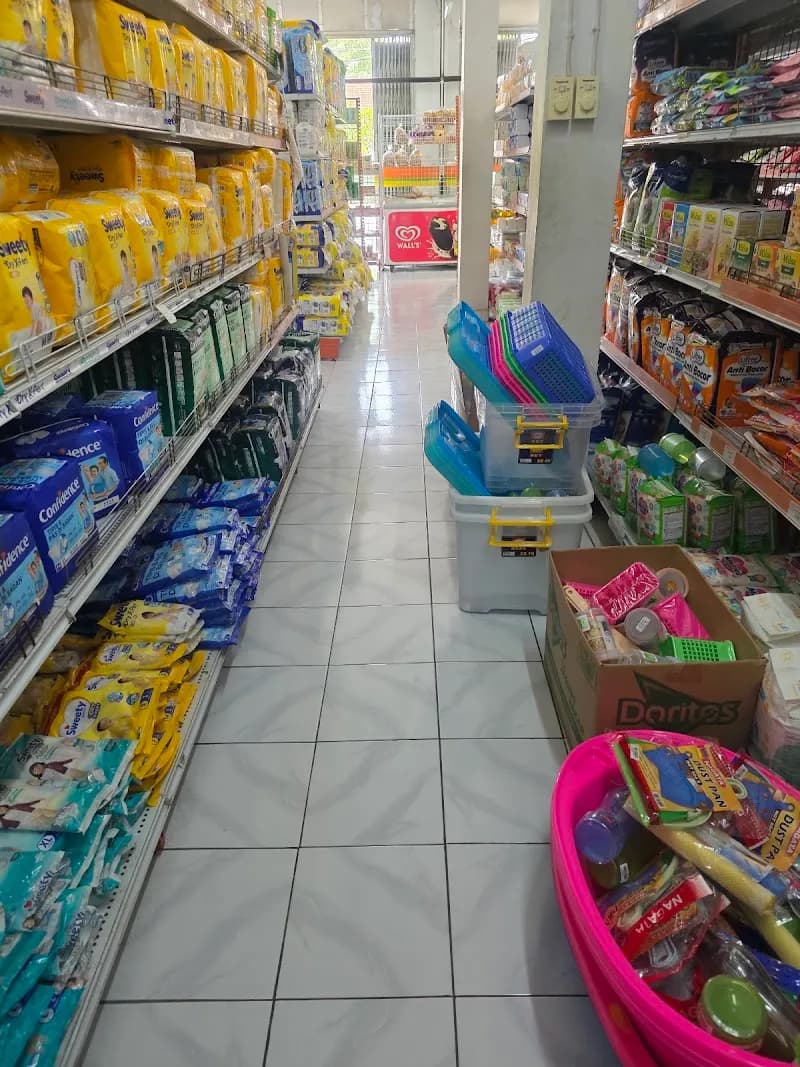 View of Gemini Supermarket in Candidasa, Bali