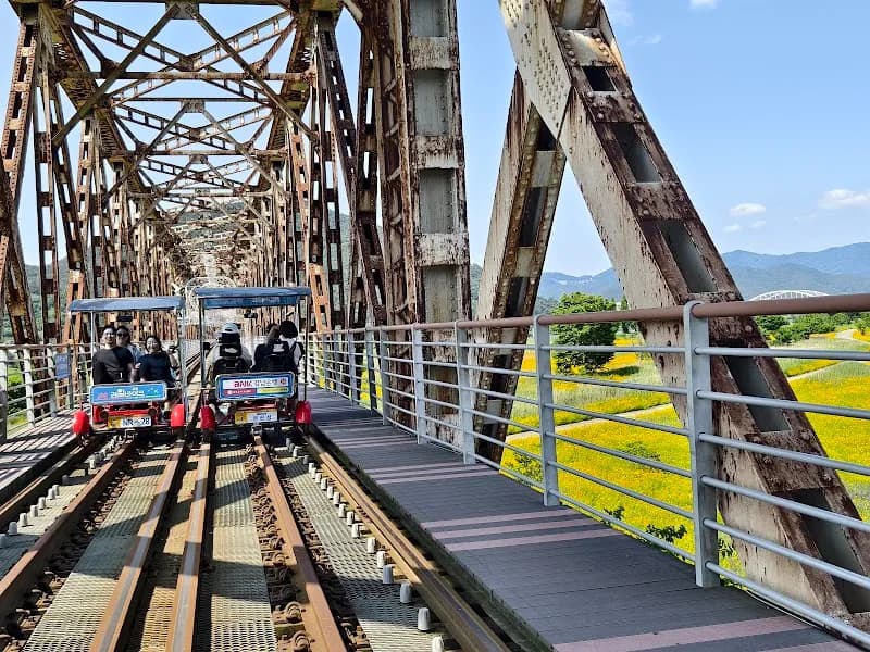 Gimhae Nakdong River Rail Park amusement center in Sasang-gu, Busan