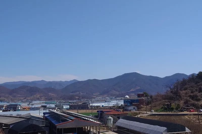 View of Gimhae Nakdong River Rail Park in Sasang-gu, Busan