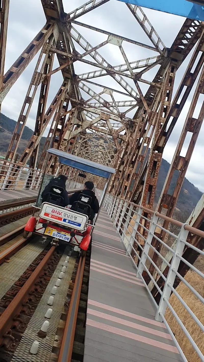 View of Gimhae Nakdong River Rail Park in Sasang-gu, Busan