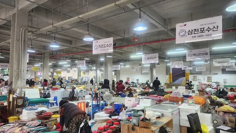 View of Gohyeon Port Market in Geoje-si, Busan