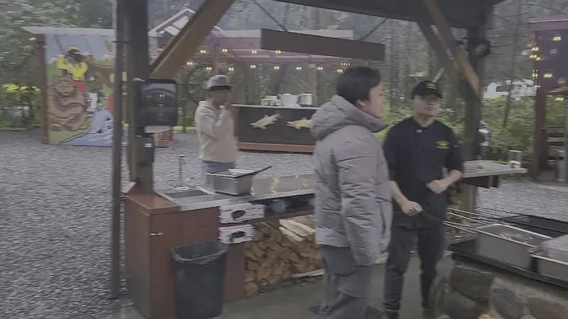 View of Gold Creek Salmon Bake in Juneau, AK