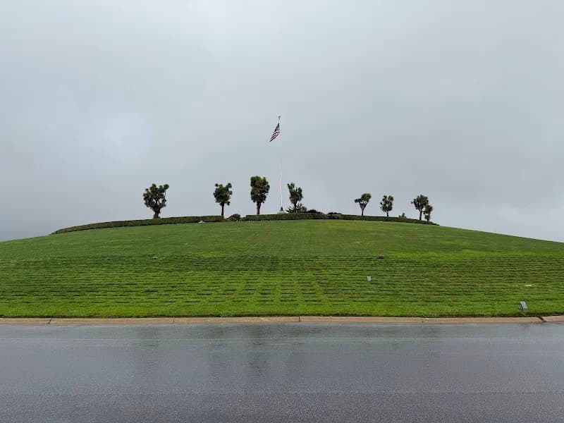View of Golden Gate National Cemetery in San Bruno, CA